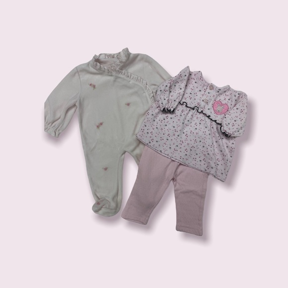 Pajamas Renerofe Infant Girls Two Piece Pajamas Kyle Deena Velour